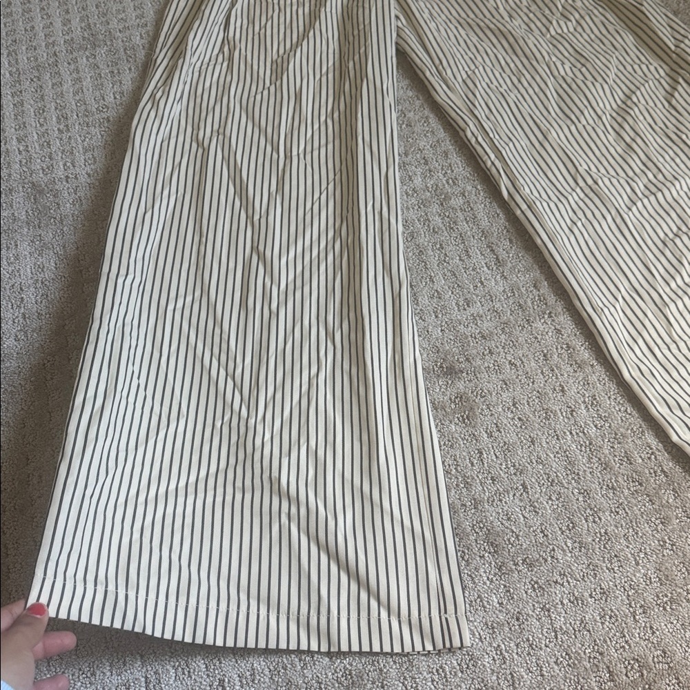 Greylin Stefani Pull Up Trouser Pants Striped Wide Leg High Rise Size M - Picture 3 of 11
